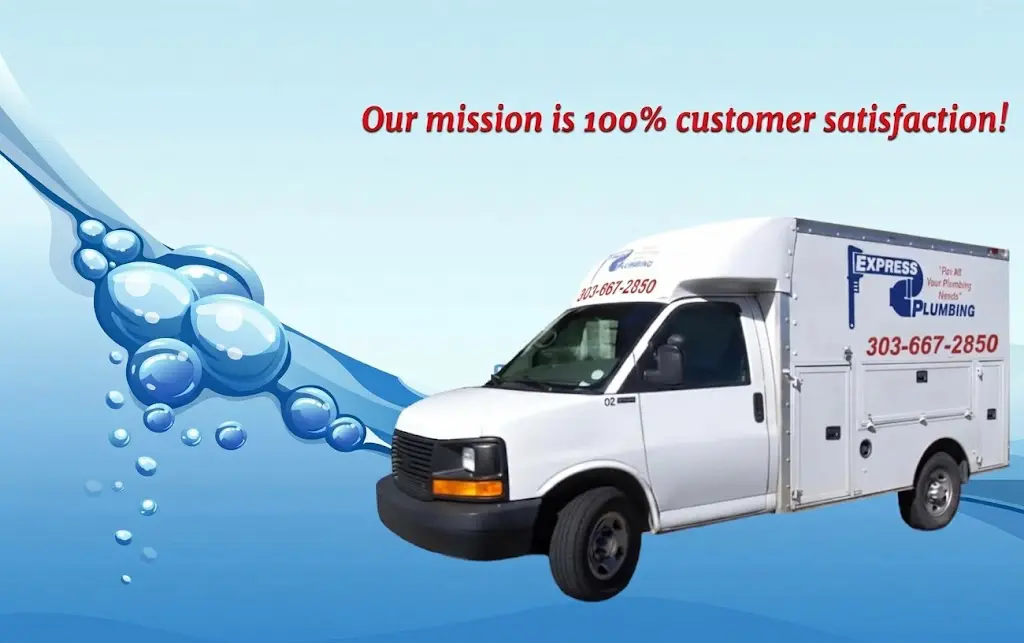 Express Plumbing service van in Aurora, CO