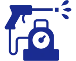 Spray gun with air compressor icon