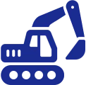 Construction vehicle silhouette illustration