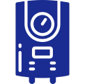 Simplified graphic of a water heater